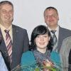 Groß ist die Freude über den Preis bei (von links) Nicole Burdack (vbw), Frank Dünisch (AOK), Gewinnerin Carina Schipper, Christian Sell (AOK) und Christine Haußig (ACO).