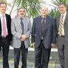 Auf dem Fot0 (von links) Prof. Dr. Stefan Stodieck, Prof. Dr. Hermann Stefan, Dr. Tobias Knieß, Prof. Dr. Bernd Griewing
