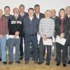 Langjährige Mitarbeiter wurden bei der Firma Möhringer in Wiesentheid geehrt (von links): Geschäftsführer Stefan Möhringer, Werner Zink (49 Jahre), Klaus Weidt (25 Jahre), Rolf Weiß (35 Jahre), Hans-Günther Popp (35 Jahre), Werner Weidt (30 Jahre), Gerd Lorenz (20 Jahre), Bernhard Weigand (35 Jahre), Paul Schlereth (20 Jahre), Stefanie Kieser, Karl Hesse, Michael Sada, José Martinez (alle zehn Jahre). In Abwesenheit geehrt wurden Peter Meyer (35 Jahre), Mathias Bretz (15 Jahre) und Klaus Gramlich (zehn Jahre).