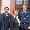 Nüdlingen ist nicht arm dran: Im Nüdlinger Rathaus wurde das Engagement mehrerer langjähriger Feuerwehrleute gewürdigt. Im Bild (von links) Edwin Frey, Günter Katzenberger (je 40 Jahre aktiver Dienst), Armin Hammelmann (25 Jahre), stellvertretende Landrätin Magdalena Dünisch, Josef Hein, Edgar Wilm (je 25 Jahre) Bürgermeister Günter Kiesel.