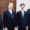 Neuer Priester der Pfarreien Bimbach und Brünnau: Dekan Günther Klöss-Schuster führte Daniel Graf in sein Amt ein. Im Bild (von links) Pfarrer Martin Oeters, Dekan Günther Klöss-Schuster, Pfarrer Daniel Graf und Prichsenstadts Bürgermeister Adolf Falkenstein.