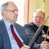Erzähler und Staatsmann: Eduard Lintner mit Klaus-Dieter Guhling im Erzähl-Café.