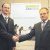 Fusion: Michael Zehe (links) und Jürgen Geyer führen in Schweinfurt die Barmer und die Gmünder Ersatzkassen zusammen.