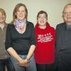 Der Vorstand des Kindergartenvereins St. Burkard in Oerlenbach: Schriftführerin Yvonne Kleinhenz, Vorsitzende Bettina Dax-Mützel und ihre Stellvertreterin Susanne Winzig sowie Pfarrer Balthasar Amberg.