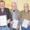Verdiente Mitglieder: Kreisgeschäftsführerin Auricia Gruber mit den Geehrten Manfred Gellert, Arnold Herbert, Gotthard Weikinger und dem Ortsvorsitzenden Anton Breitenbach.