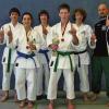 Die Starter der Karateabteilung des TSV Tauberbischofsheim bei der 16. deutsche Kinder- und Jugend-Karate-Meisterschaft des DJKB in Wiesbaden mit ihrem Trainer Schlatt.