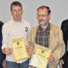Auszeichnung in Bronze: Mit der Bezirksehrennadel in Bronze des Reservistenverbandes wurden Michael Hausmann und Bernd Forster (Zweiter und Dritter von links) ausgezeichnet. Die Ehrung nahmen Dieter Beyfuß (links) und Hans Stocklaßa (rechts) vor.
