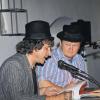Lesung in der Hohen Kemenate Links Herbert Scheuring, dahinter Frank Weichhan.GÜNTER ROTH