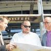 Im Zeitplan: Das neue Rathaus in Bad Bocklet soll Anfang Oktober eingeweiht werden. Im Bild (von links) Thomas Beck, Architekt André Felix Wagner und stellvertretender Bürgermeister Andreas Sandwall.