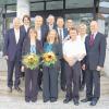 Dienstjubiläen: (vorne von links: Julia Geißler, Daniela Müller, Hubert Jahrsdörfer, Reiner Türk; hinten von links: Emil Baderschneider, Nicole Förster, Gosbert Maisch, Günter Mauer, Jürgen Greier, Christian Pilger und Birgit Jahn.