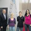Besuch im Kinderhaus: (von links) Bürgermeister Wolfgang Vockel, Janine Köhler, Tobias Ritter, Monika Rehberger.