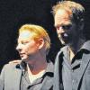„Mehr Pathos geht nicht, oder?“ Ben Becker und Pianist JoJo Röhm nach dem Auftritt beim Schweinfurter Nachsommer in der Kunsthalle.