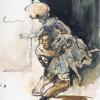 „Balzac rettet die Fürstin de Lamballe für seine Geschichten“.Unten: Bongrand, Mazel und Co., nach Emile Zola, L'OEuvre, 2007.