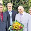 Abschied von den Erzeugergemeinschaften: Jürgen Dietrich, Tobias Kind (Nachfolger), Georg Göbel und  Dr. Herbert Siedler, Fachlicher Betreuer der pflanzenbaulichen Organisationen am Amt für Landwirtschaft Würzburg.