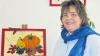 Eine Meisterin im Herstellen von Gemälden und Früchten aus Filz: Friederike Büttner stellt derzeit im Infozentrum „Haus der Schwarzen Berge“ in Oberbach aus.