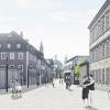 Zur Fußgängerzone soll die umgebaute Hofstraße werden; Die Umsetzung des Entwurfs der Berliner Achitektenbüros „bbz Landschaftsarchitekten“ und „Glass Kramer Löbbert Gesellschaft von Architekten“ soll im nächsten Jahr beginnen.