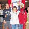 Eußenheim 2: Von links nach rechts Joey Brümmer, Melvin Brümmer, Jakob Schneider, Jacqueline Harmann, Leon Adelmann.
