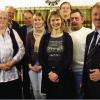 DLRG ehrt:  Für ihr Engagement wurden Margit Gross, Wolfgang Widmaier, Klaus Erhard, Kathleen Hermann, Alexandra Werner, Frank Widmaier und Klaus Best vom Vorsitzender Georg Löhner ausgezeichnet (von links)