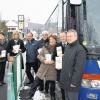 Stellten den neuen Busfahrplan vor: (von links) Silvia Treutner vom Omnibusverkehr Franken, Karin Bauer von der Touristinformation, KOB-Geschäftsführer Claus Schuberth, Bürgermeisterin Brigitte Meyerdierks, Landrat Thomas Bold und Nahverkehrsbeauftragter Michael Schäder.