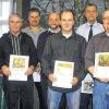Geehrte Wehrleute: Der Vorstand des Feuerwehrvereins Marktbreit ehrte treue Mitglieder und verdiente Kameraden. Von links: Thomas Popp (stellvertretender Vorsitzender), Günter Schwarz (für 50 Jahre geehrt), Uwe Kolbert (25 Jahre), Heinz Albert (25 Jahre Kassier), Michael Schwarz (25 Jahre), Klaus Wethmüller (50 Jahre), Joachim Müller (25 Jahre und 1. Kommandant) sowie der Vorsitzende Jürgen Poppner.