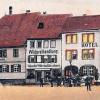 Viele Einzelhändler rund um den Marktplatz: In den späten 20er Jahren war die Welt noch in Ordnung, rund um den Marktplatz waren viele, auch jüdische Einzelhändler, ansässig. Wenige Jahre später wehten hier die Hakenkreuzfahnen.