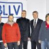BLLV vor Ort: BLLV-Personalratskandidaten mit ihrem Präsidenten: (von links) Michaela May (Helmstadt), BLLV-Kreisvorsitzender Würzburg-Stadt Jochen Wahlen (Würzburg), Thomas Cimander (Höchberg), BLLV-Kreisvorsitzender Würzburg-Land Stephan Debes (Zell a. Main), BLLV-Präsident Klaus Wenzel, Kerstin Schobert (Waldbüttelbrunn) und Ulrike Debes (Kürnach).l