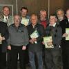 Ehrungen beim Bund Naturschutz: Unser Bild von links: Florian Töpper, Heinrich Schumm, Erich Servatius, Ludwig Weth, Wolfgang Widmaier, Ernst Bohlig, Uwe Walther, Gregor Schömig, Norbert Denzer, Lothar Kranz, Fritz Roßdeutscher, Erich Meidel, Georg Rüttiger, Erich Rößner und Josef Hofmann.