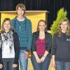 Die Finalteilnehmer des Regionalentscheids von „Jugend debattiert“ in Lohr: (von links) Roberta Schmid (Marktheidenfeld, Vierte AG 1), Julia Holzapfel (Bad Kissingen, Zweite AG 1), Fridolin Saal (Bad Kissingen, Zweiter AG 2), Tamara Schwab (Lohr, Vierte AG 2), Sarah Bätz (Deutschhausgymnasium Würzburg, Dritte AG 2), Antonia Wachholtz (Marktheidenfeld, Sigerin AG 2). Es fehlen Lea Roth (Olympia-Morata-Gymnasium, Schweinfurt, Siegerin AG 1) und Julian Rübsam (Edith-Stein-Realschule, Alzenau, Dritter AG 1).