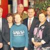 CSU-Neuwahlen in Kürnach (von links): Dr. Heiko Schinzer übergab den Vorsitz an Bürgermeister Thomas Eberth. Die weitere Vorstandschaft: Kassier Oskar Hehn Schriftführer Barbara Marks, Beisitzer Irma Grümpel, Stellvertretender Ortsvorsitzender Alfons Konrad, Wahlleiter Manfred Ländner (MdL), stellvertretende Ortsvorsitzende Sieglinde Bayerl, Beisitzer Carsten Duppe, Stellvertretender Ortsvorsitzender Johannes Sieß, Beisitzer Norbert Strauß und Fraktionsvorsitzender Edgar Kamm.