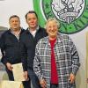 Ehrungen für 40- und 25-jährige Mitgliedschaft: Unser Bild zeigt von links Walter Hild, Jochen Krieger, Peter Würll, Elvira Heumann und den Rhönklub-Vorsitzenden Wolfgang Schmidt.