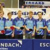 Der TSV Bad Königshofen ist Meister der Tischtennis-Bayernliga Nord: Karin Erhard (Sponsor), Maximilian Gapp, Kilian Ort, Christopher Gürz, Christoph Schüller, Petr Ocko, Marcin Jadczyk und Andreas Albert. Es fehlt Du Jun Fu.