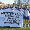 Meisterlich: Die Kegler der ersten Mannschaft von 7 mit Eck Bergrheinfeld haben sich durch einen Sieg im letzten Spiel den Titel in der Regionalliga gesichert und steigen auf. Auf dem Bild (v.l.) Bernd Werner, Hans Ludwig, Rainer Greif, Jürgen Becher, Harald Becher, Dirk Becher sowie Gerhard Sterker.
