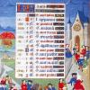 Monatsbild April: Es stammt aus dem sogenannten Stundenbuch der Duchesse de Bourgogne, Frankreich um 1450. Dargestellt ist eine Pilgerfahrt nach Santiago de Compostela. Im Frühmittelalter, zu Zeiten von Kaiser Karl dem Großen, galt der April selbstverständlich als der „ostarmanoth“. Er ist der einzige, dessen sprachliches Herkommen nicht mit letzter Gewissheit offen liegt. Wahrscheinlich kommt das lateinische Verb „aperire“ als Namenspate in Frage. Es bedeutet ins Deutsche übersetzt (er)öffnen, aufdecken, sichtbar machen, aufbrechen, offenbaren – alles Tätigkeiten, die sich mit dem Erwachen der Vegetation im Frühling in Verbindung bringen lassen.