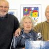 Kreative Köpfe: (von links) Galerist Alexander Kopp und Künstlerpaar Nelly und Vladimir Bitel.