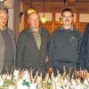 Preise vergeben: Prämiert wurden erfolgreiche Jäger im Rahmen der Jahreshauptversammlung des Hegegemeinschaft Gerolzhofen IV für besonders schöne Gehörne. Im Bild von links: Willi Finster, Bernd Feuerbach, Bernhard Feuerbach und Volker Conrad.