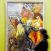 Die sieben Todsünden: Eine Besucherin der Staatlichen Kunsthalle Karlsruhe betrachtet am Donnerstag das Werk aus dem Jahr 1933 von Otto Dix.