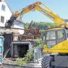 Platz machen für Getränkemarkt: Das einst umkämpfte Haus an der Untermang wird bis Anfang nächster Woche abgerissen.