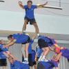 Menschenpyramide: Die Turngruppe Männer 50plus der DJK Salz zeigte flotte Teamarbeit der sportlichen Art.
