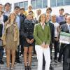 Preisübergabe in Mannheim: Die Gruppe des Marktheidenfelder Gymnasiums mit Schulleiterin Anne-Marie Greving (ganz hinten), Projektleiter Norbert Edelmann (vorne rechts) und der Präsidentin der Dr.-Heinrich-Netheler-Stiftung, Elisabeth von Loeper (vorne Mitte).