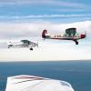 Gemütlicher Bummel: Zwei Piper PA-18 im Formationsflug.FRANK LUFT