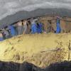 Eisenbahnbau in China ist aufwendig: Beim Tunnelbau im Lössboden wird zunächst die Betondecke hergestellt, dann wird der Tunnel komplett ausgeschachtet.
