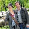 Unter Schafen: Svea (Stefanie Stappenbeck) und ihre Jugendliebe Hannes (Hans-Werner Meyer). Der ARD-Film „Die Schäferin“ wurde auch in der Rhön gedreht.