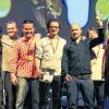 Hier ist das Ding: Die Bamberger Band „Kellerkommando“ bei der Siegerehrung mit dem Creole-Musikpreis.