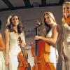 Ein Genuss für Augen und Ohren: die Damen des Streichquartetts „La Finesse“ bei ihrem Auftritt im Kloster Wechterswinkel. Im Bild (von links) Kim Leonore Heilmann, Regine Brand, Birgit Förstner und Daniela Reimertz.