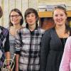 Nachwuchsorganisten: Unter der Leitung von Dekanatskantor Reiner Gaar (links) spielten junge Künstler zum Abschluss der Casteller Orgelwochen (von links): Julian Werther, Johannes Gaar, Kathrin Gegner, Matthias Gaar, Hanna Langmann, Elisabeth Feldhäuser und Lisa Fröhlich.