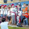 Auf Schatzsuche: Die „Pantoffelpiraten“ wohnen im Hotel Urgroßmutter. Aus Geldnot müssen sie aber doch aktiv werden – und gingen in der Grundschule Geldersheim auf musikalische Schatzsuche.