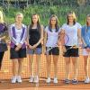 Zum zweiten Mal hintereinander wurde die Juniorinnenmannschaft des FSV Laudenbach Meister in ihrer Altersklasse. Sie errang die Meisterschaft in der Tennis-Bezirksklasse 2 (149) ungeschlagen mit 11:1 Punkten und wird im nächsten Jahr in der Bezirksklasse 1 aufschlagen. Hier die erfolgreiche Mannschaft von links. Denise Sandrock, Trainerin Jessica Schneider, Viktoria Diel, Julia Marschall, Natalie Renner, Hannah Appel, Nora Pfrenzinger und Trainer Alexander Georgiev.