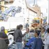 Solidaritätsaktion: Viele Bürger demonstrierten in der Untereren Hauptstraße für den Weiterbau der Bäckerei Weber.