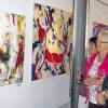 Künstler präsentieren ihre Werke: In der Vinothek Divino in Nordheim wurde die Ausstellung „Farbe trifft Skulptur und Europäische Wein- Exlibris“ eröffnet.