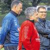 Das tonangebende Trio beim FC 05 mit (von links) den neuen Trainern Udo Romeis, Rüdiger Mauder (am Samstag gegen Ismaning jedoch urlaubsbedingt nicht im Stadion) und dem Vorsitzenden Markus Wolf.